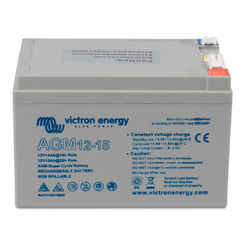 12V/15Ah AGM Super Cycle Batt. (M5) - obrazek 2