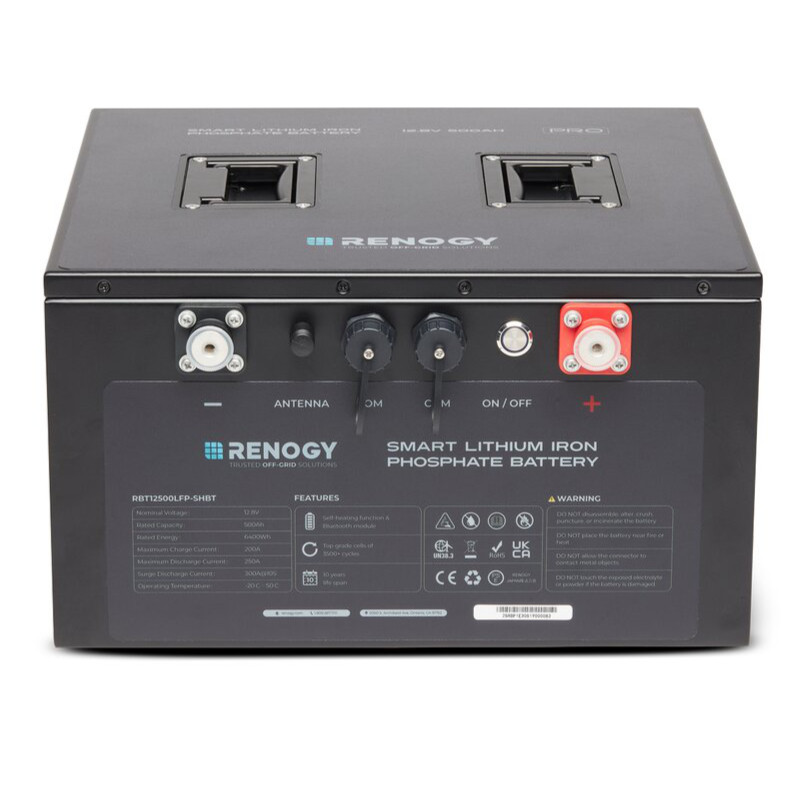 Akumulator Renogy LiFePO4 12V 500Ah Pro Smart z Bluetooth i funkcją samonagrzewania - obrazek 3