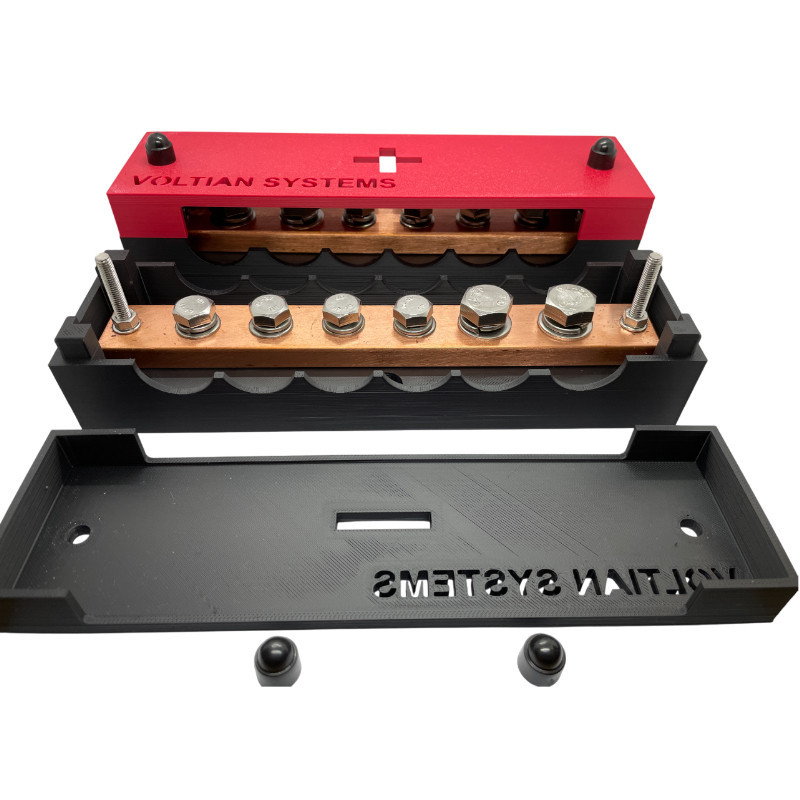 Busbar miedziany Voltian Systems 6P M8/M10 400A 70V – komplet 2 szt. - obrazek 3