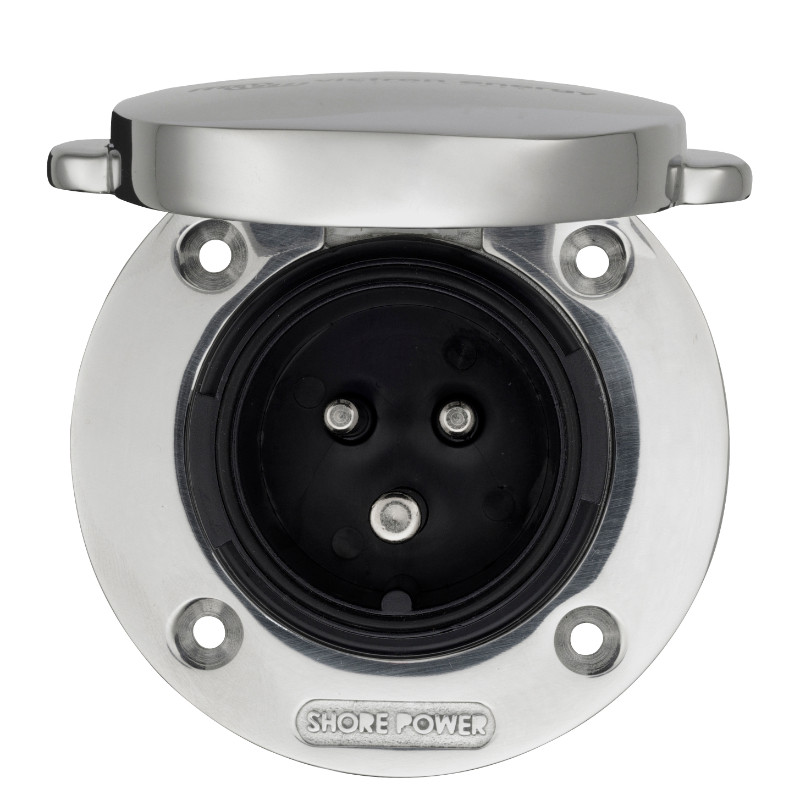 Power Inlet 32A stainless steel with cover - obrazek 3