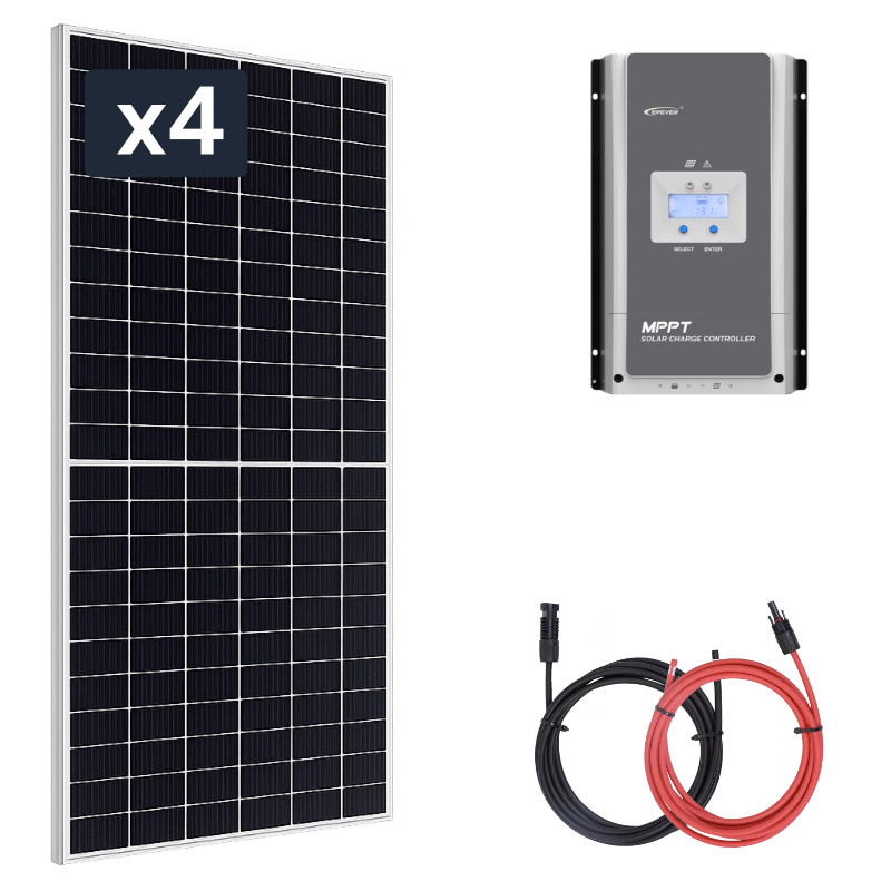 Panel słoneczny 4x435W z regulatorem ładowania 60A MPPT - 24V