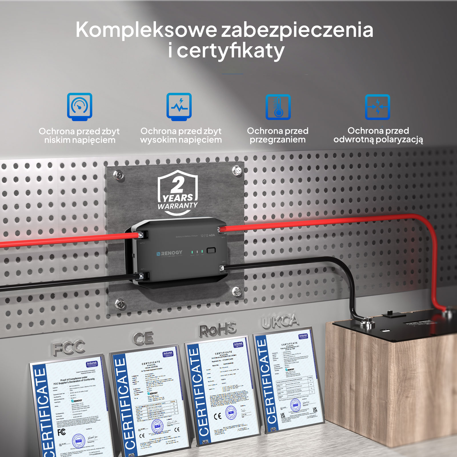 Ładowarka DC-DC Renogy 20A 12V (RBC20D1U-G2) - obrazek 3
