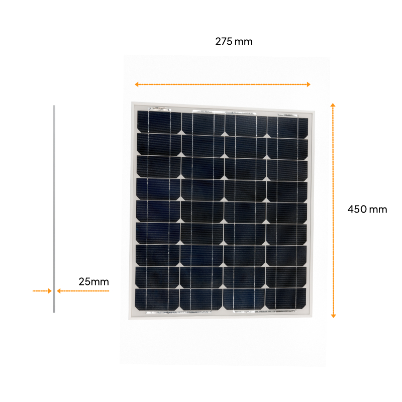 Solar Panel 20W-36 cells Mono 275x450x25mm series 4c - obrazek 2