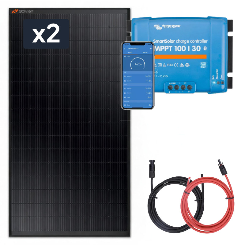 Panel słoneczny 2x435W z regulatorem 30A MPPT