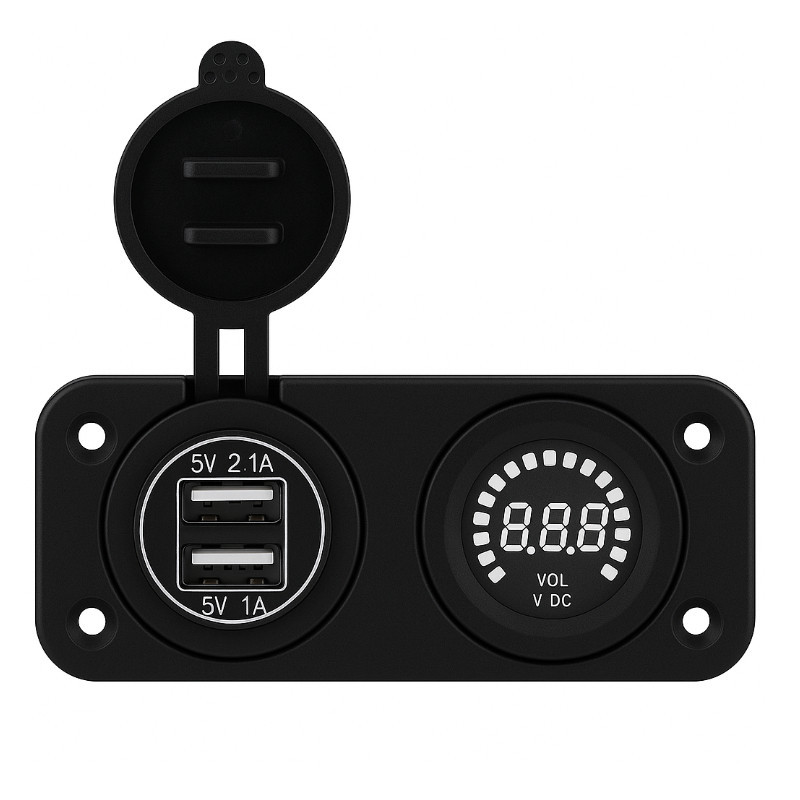 Ładowarka USB Solvian Dual Port 3.1A LED - obrazek 2